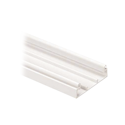 Imagen de Base para canaleta T-45, de PVC rígido, con orificios perforados para montaje, 60.3 x 18.5 x 2400 mm, Color Blanco Mate