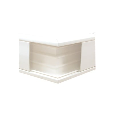 Imagen de Esquinero exterior color blanco de PVC auto extinguible, para canaleta TEK100 (5576-10100)