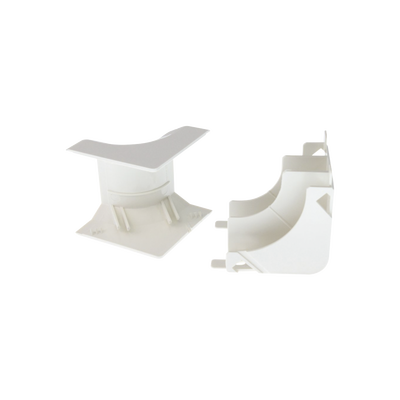 Imagen de Esquinero interior, para uso con canaleta T45, Material PVC Rígido, Color Blanco Mate