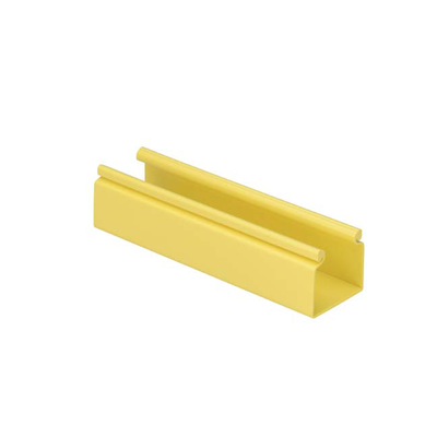Imagen de Canaleta FiberRunner™ 2X2 sin Tapa, de PVC Rígido, Con Orificios de Montaje, Color Amarillo, 1.8 m de Largo