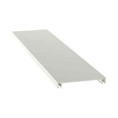 Imagen de Cubierta para canaleta T-70, de PVC rígido, 70.1 x 9.1 x 2400 mm, Color Blanco Mate