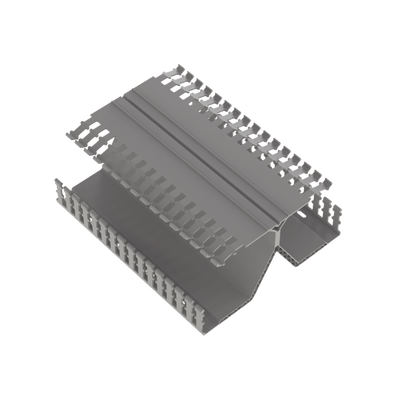 Imagen de Canaleta Ranurada PanelMax de PVC, Montaje en Riel Din Estándar de 35 mm, 4.12 in de Ancho x 8.23 in de Alto y 1.83 m de Largo, Color Gris