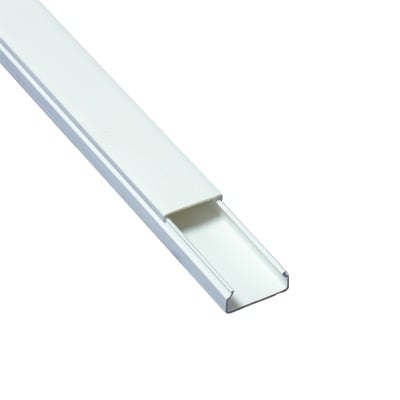 Imagen de Canaleta blanca de PVC auto extinguible, sin división, 20 x 10 mm, tramo de 2.5 m (5101-01260)