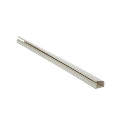 Imagen de Canaleta LD10 de PVC rígido, con cinta adhesiva para instalación sin herramientas, de 38.4 x 24 x 3048 mm, Color Blanco Mate