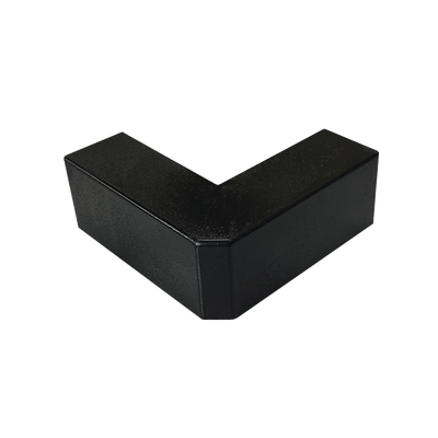 Imagen de Esquinero Exterior Color Negro de PVC Auto Axtinguible, Para Canaleta TMK-1720-N-CC (5210-02003)