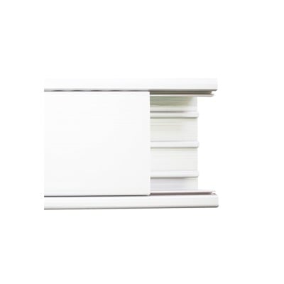 Imagen de Canaleta con tapa en color blanco de PVC auto extinguible 100 x 52 x 2500mm (5501-01250)