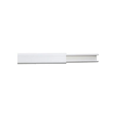Imagen de Canaleta color blanco de PVC auto extinguible,  de una via, 12 x 8  tramo 2m. (5001-01253)