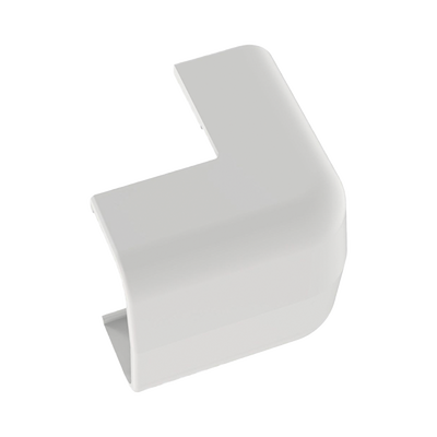 Imagen de Conducto Portacables Superficial tipo Empalme Esquina Exterior Baja Tensión LD5, color Blanco de PVC Rígido de Cierre Rápido.