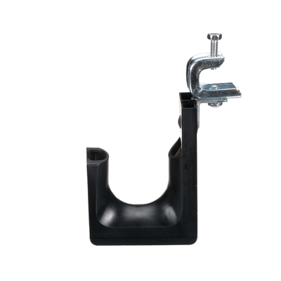Imagen de Sujetador STRONGHOLD tipo J (J-Hook), Con Abrazadera de Tornillo para Montaje, Hasta 46 Cables Cat6, Nylon 6.6, Color Negro, 1 pieza