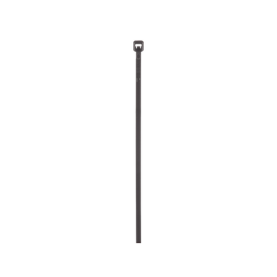 Imagen de Cincho de Nylon 6.6 de Bloqueo, 203 mm largo x 2.5mm ancho, Color Negro, Exterior Resistente a Rayos UV, Paquete de 100pz