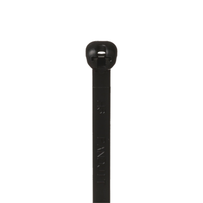 Imagen de Cincho de Nylon 6.6 Dome-Top®, Con Lengüeta de Bloqueo de Acero Inoxidable, 203 mm largo x 4.7mm ancho, Color Negro, Exterior Resistente a Rayos UV, Paquete de 100pz