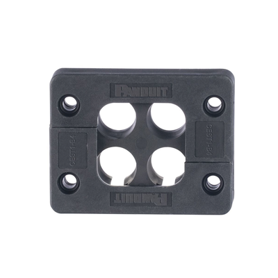 Imagen de Pasacables de 4 Orificios de Marco Rectangular de 1.81" X 1.42", IP54,  para Cables Terminados, color Negro