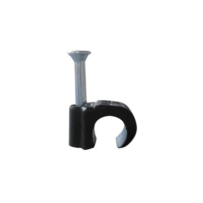Imagen de Grapa reforzada para cable redondo de 7mm color negro (100pzs) (3103-00300)