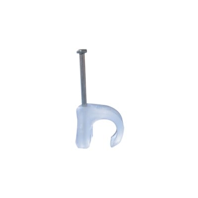 Imagen de Grapa para cable redondo de 5mm color transparente (100pzs) (3102-00100)