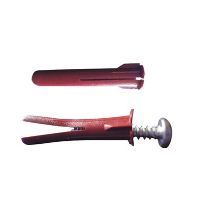 Imagen de Paquete Con 10 Taquetes Rojos de 1/4" y 10 tornillos 10 x 1 1/2" (4.82 x 38 mm) (1103-05002)