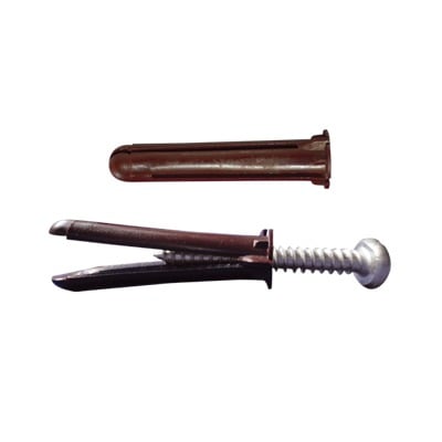 Imagen de Paquete de 10 taquetes café 1 3/4" y 10 tornillos 10mm x 1 3/4" (1104-05002)