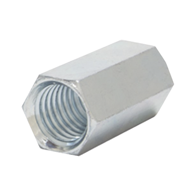 Imagen de Cople hexagonal roscado cuerda maquina galvanizado de 6.5 mm (1/4")