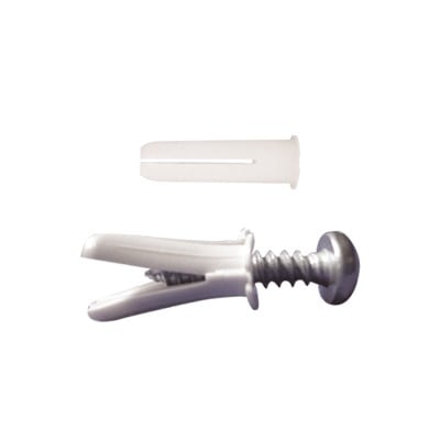 Imagen de Paquete de 20 taquetes blancos  3/4" y 20 tornillos 8mm x 3/4" (1101-05002)