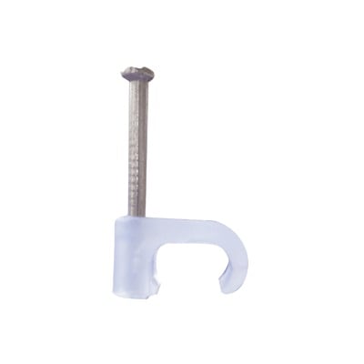 Imagen de Grapa para cable plano de 4mm color transparente (100pzs) (3208-00100)