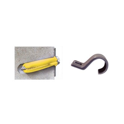 Imagen de Kit de 20 grapas, 20 taquetes y 20 tornillos para sujetar conductores redondos o tubo en muro (2102-07240)