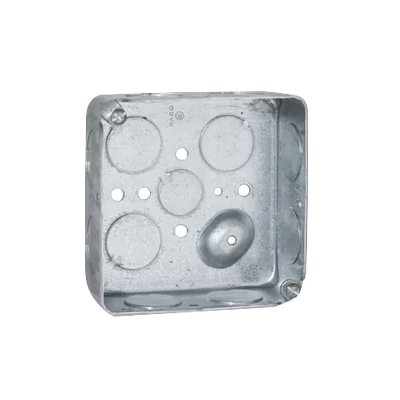 Imagen de Caja Cuadrada 4 x 4"/Profundidad  1- 1/2"/ 11 Entradas de 3/4" y 1 de 1/2".