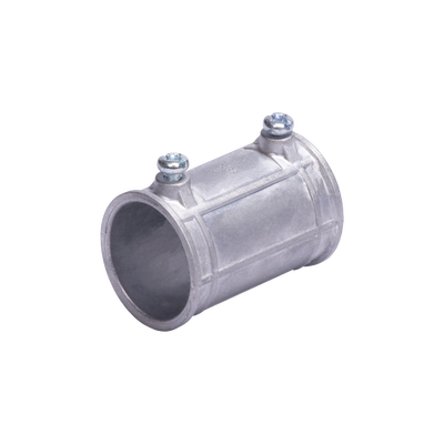 Imagen de Cople 3/4" (19mm) Pared Delgada Con Tornillo (Tipo Americano) Galvanizado, Etiqueta Verde.