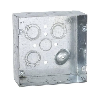 Imagen de Caja Cuadrada 4 11/16 x 4 11/16"/ Profundidad 2- 1/8"/ Cuenta con 1 Entrada de 1/2", 8 de 1" y  3 TKO  (1/2"-3/4").