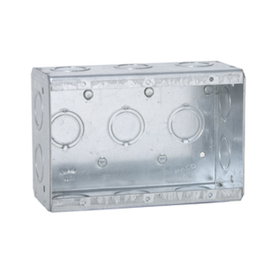 Imagen de Caja Multigang de 3 Gangs / Profundidad de 2-1/2" / 16 Entradas de 1/2" y 3/4".