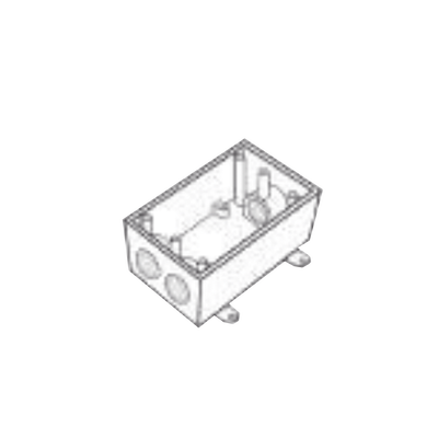 Imagen de Caja Condulet FS de 1/2" ( 12.7mm) con tres bocas a prueba de intemperie.