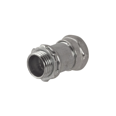 Imagen de Conector Recto Compresión de Acero Galvanizado para Pared Delgada de 1" .