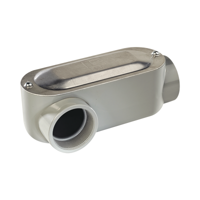 Imagen de Caja oval roscada tipo LR de 1 1/4" (31.8 mm) Incluye tapa y tornillos.