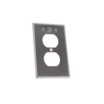 Imagen de Tapa rectangular para contacto dúplex de aluminio tipo RR a prueba de intemperie.