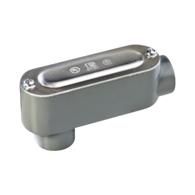 Imagen de Caja oval roscada tipo LB de 1 1/2" (38.1mm) incluye tapa y tornillos.