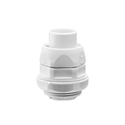 Imagen de Conector (Racor) de tubería flexible a caja, PVC Auto-Extinguible de 20 mm, IP55