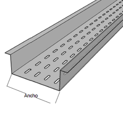 Imagen de Fondo Perforado Perfil Z ancho de 4" x 9" material Aluminio, incluye tornillería