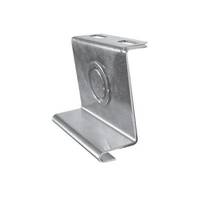 Imagen de Placa salida a tubo automática con chequeador 1/2 y 3/4 de 66 mm, con acabado Electro Zinc