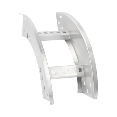 Imagen de Curva Vertical Exterior de Aluminio de 90° Perfil Z / Peralte 3 1/4" / Ancho 6" / Radio 8" / Incluye Tornillería