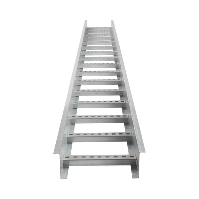 Imagen de Escalera de Aluminio Portacables / Perfil Z / Peralte 3 1/4" /Paso 9" / Ancho 6" / 3.66 metros / Capacidad Máx. 137 Cables / Incluye Cople Union y Tornillería