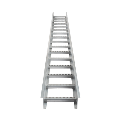 Imagen de Escalera de Aluminio Portacables / Perfil Z / Peralte 3 1/4" /Paso 9" / Ancho 9" / 3.66 metros / Capacidad Máx. 205 Cables / Incluye Cople Union y Tornillería