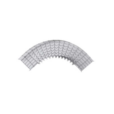 Imagen de Curva Pre-Fabricada Horizontal de 90° con medidas de 54 mm de Peralte y 300 mm Ancho (54/300 mm)