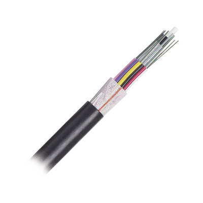 Imagen de Cable de Fibra Óptica 12 hilos, OSP (Planta Externa), No Armada (Dieléctrica), MDPE (Polietileno de Media densidad), Multimodo OM4 50/125 Optimizada, Precio Por Metro