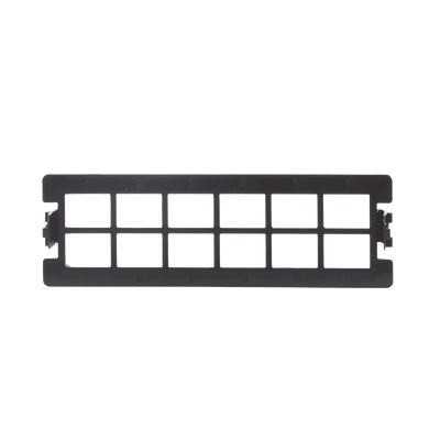 Imagen de Placa acopladora vacía para Distribuidor de Fibra Óptica LP-ODF-8024, acepta 12 acopladores SC simplex o 12 acopladores LC Duplex, color negro