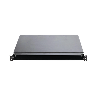 Imagen de Panel de Distribución de Fibra Óptica, Acepta 4 Casetes QuickNet o Placas FAP/FMP con Panel CFAPPBL1 (No Incluido), Bandeja Fija, Hasta 96 Fibras, Color Negro, 1UR