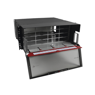 Imagen de Distribuidor de Fibra Óptica de Alta Densidad LigthVerse *Pro* Para Rack de 19in, Acepta 16 Placas Plug and Play, Hasta 384 Fibras, 4 UR