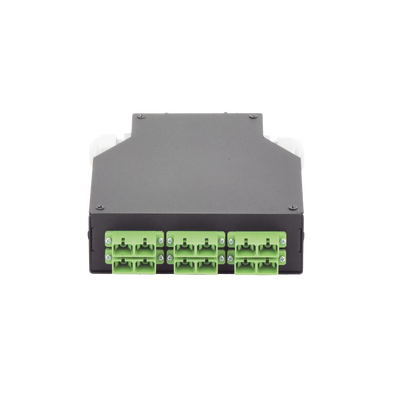 Imagen de Distribuidor de Fibra Óptica para Riel Din, 6 Acopladores SC/APC Duplex Monomodo con Charola de Empalme