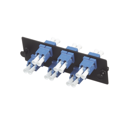 Imagen de Placa Acopladora de Fibra Optica FAP, Con 6 Conectores LC Duplex (12 Fibras), Para Fibra Monomodo OS1/OS2, Color Azul