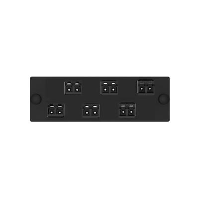 Imagen de Placa Acopladora de Fibra Optica FAP, Con 6 Conectores LC Duplex (12 Fibras), Para Fibra Multimodo OM3/OM4, Color Negro