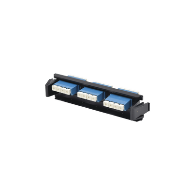 Imagen de Placa acopladora de Fibra Óptica Quick-Pack, Con 6 Conectores LC/UPC Duplex (12 Fibras), Para Fibra Monomodo, Azul