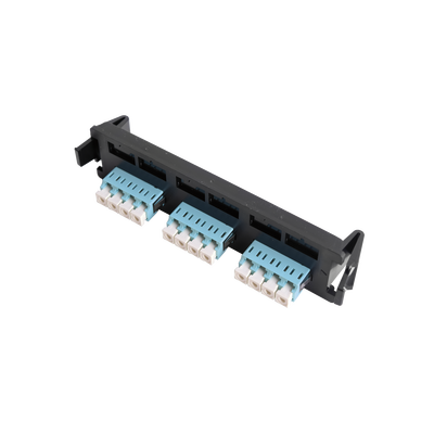 Imagen de Placa acopladora de Fibra Óptica Quick-Pack, Con 6 Conectores LC Duplex (12 Fibras), Para Fibra Multimodo, Aqua