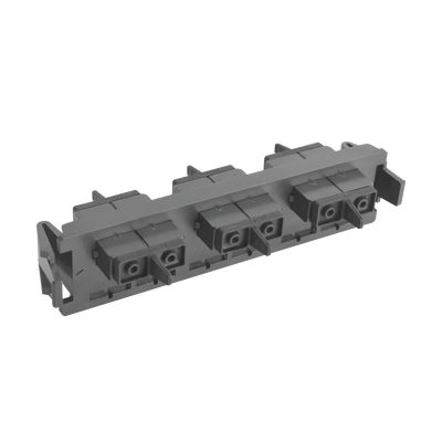 Imagen de Placa acopladora de Fibra Óptica Quick-Pack, Con 3 Conectores SC Duplex (6 Fibras), Negro